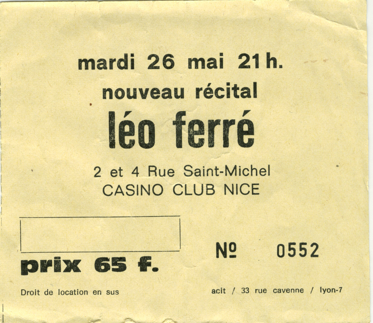 concert leo ferre