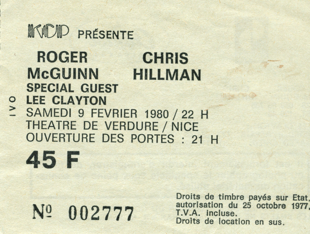 concert roger mcguinn et chris hillman (byrds)