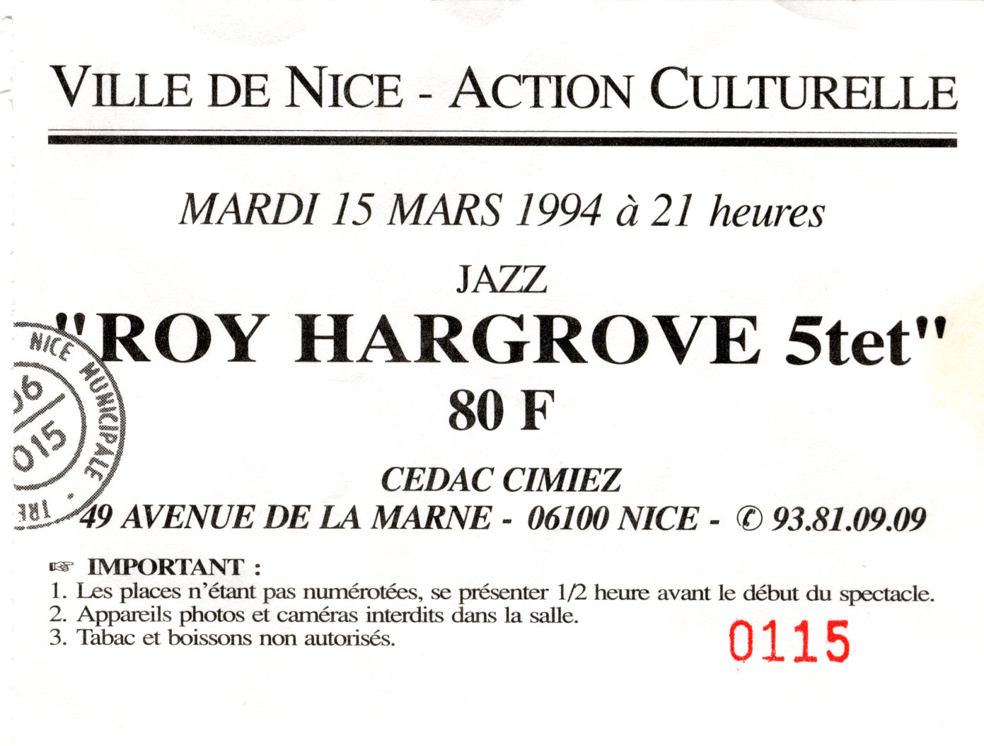 concert roy hargrove 5tet