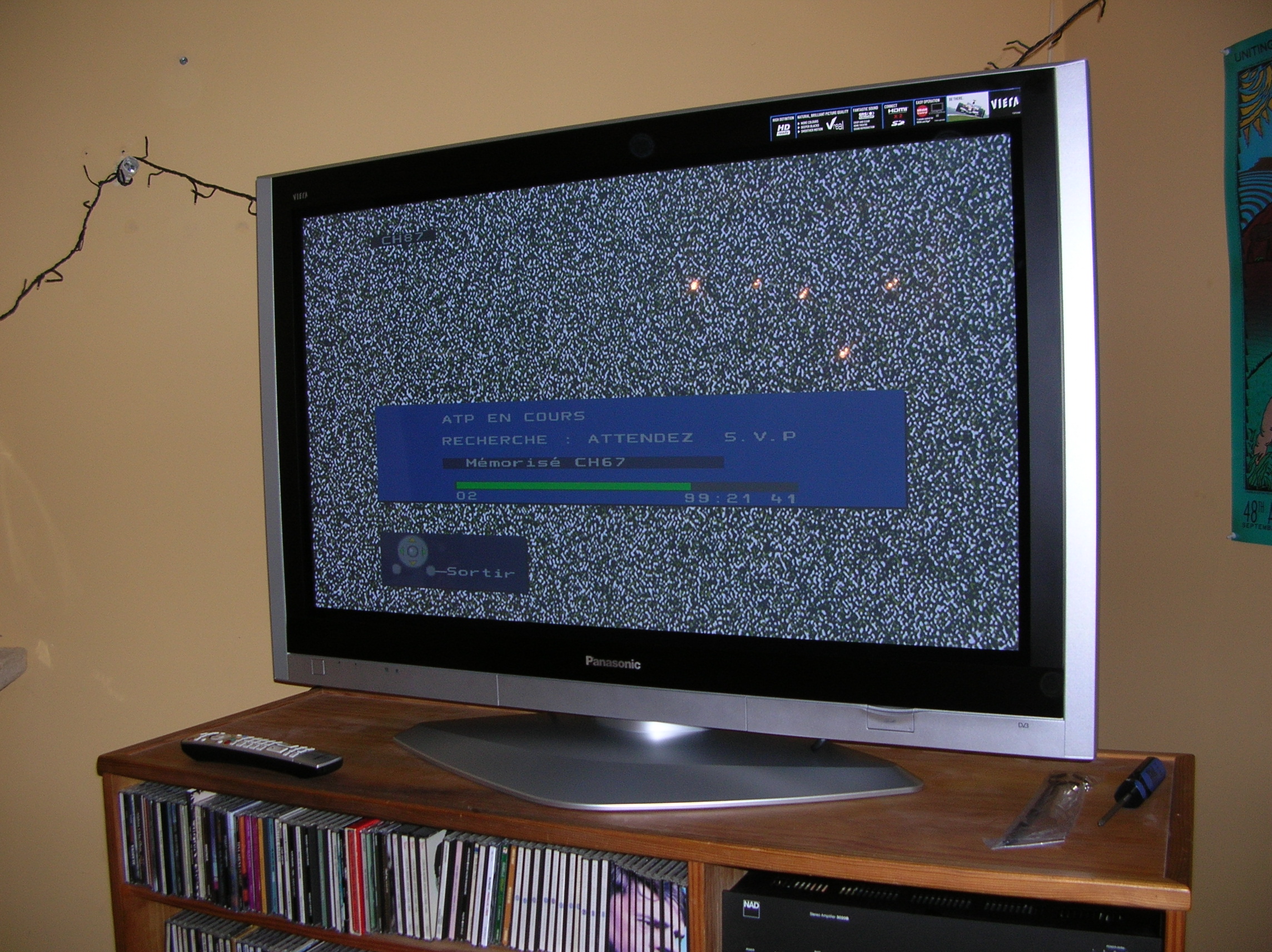 installation du panasonic plasma 42 pouces