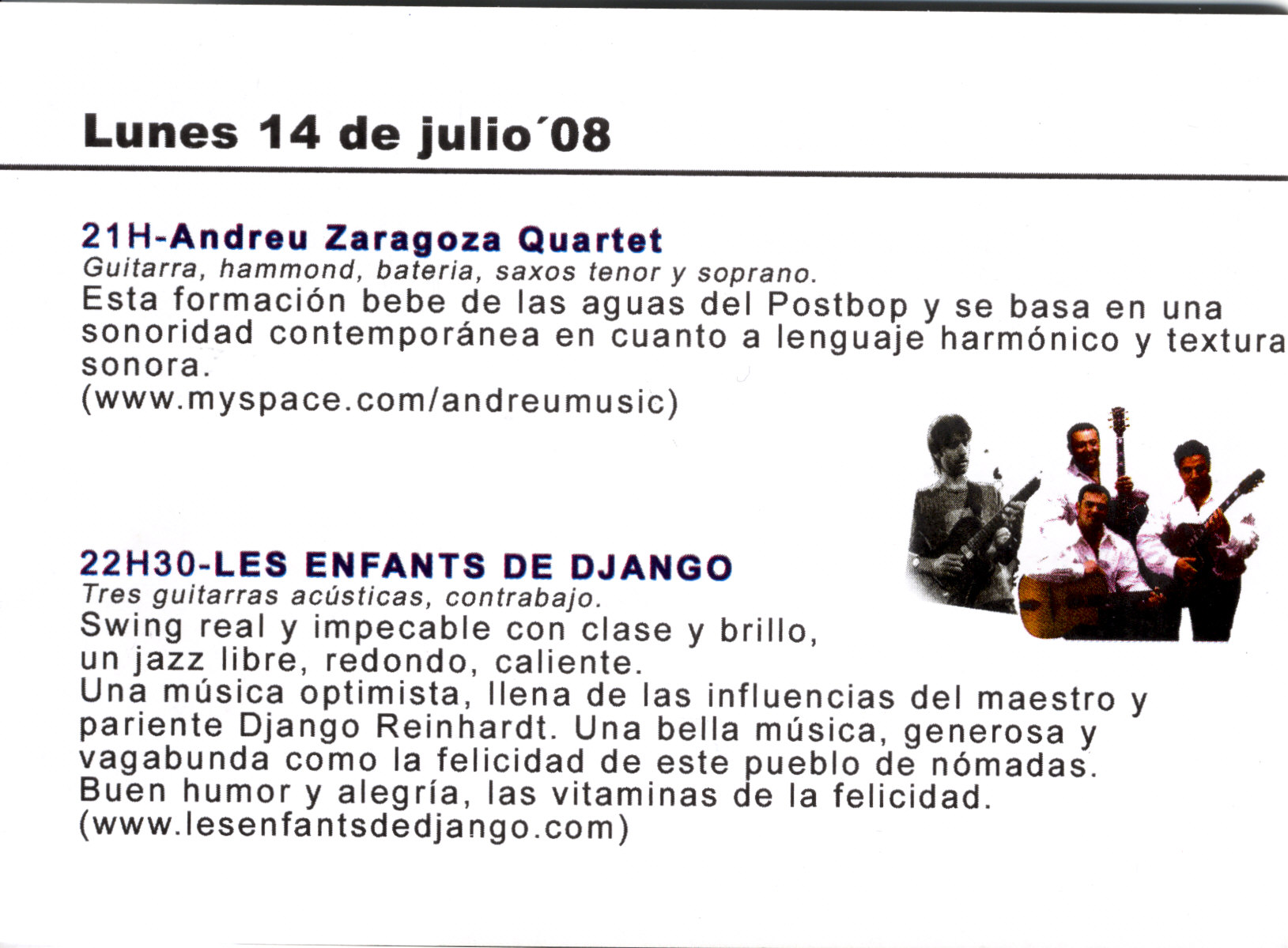 concert deandreu zaragoza quartet et les enfants d