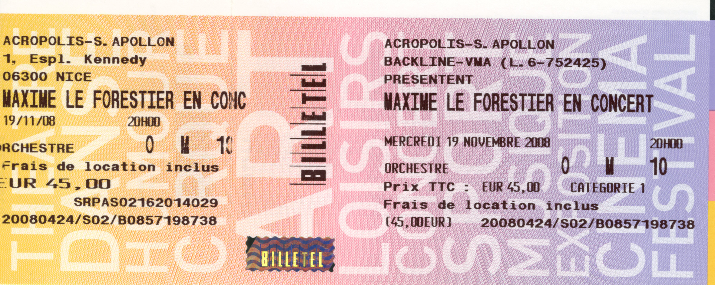 concert de maxime le forestier a nice