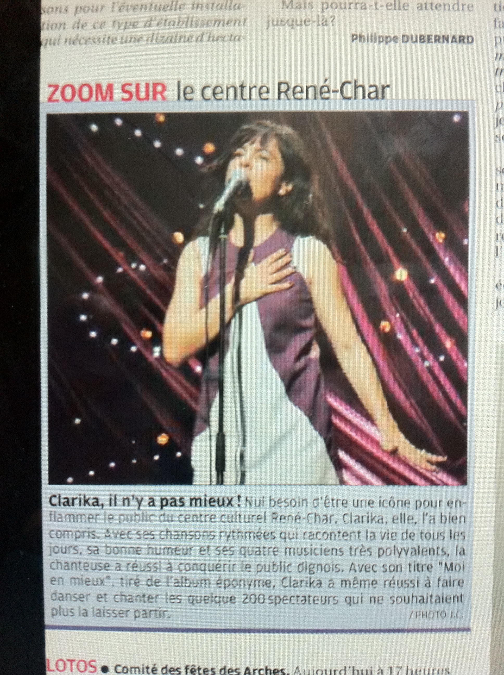 concert de clarika (compte rendu)