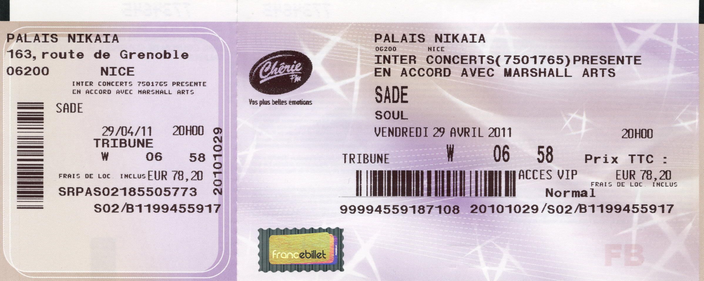 concert de sade