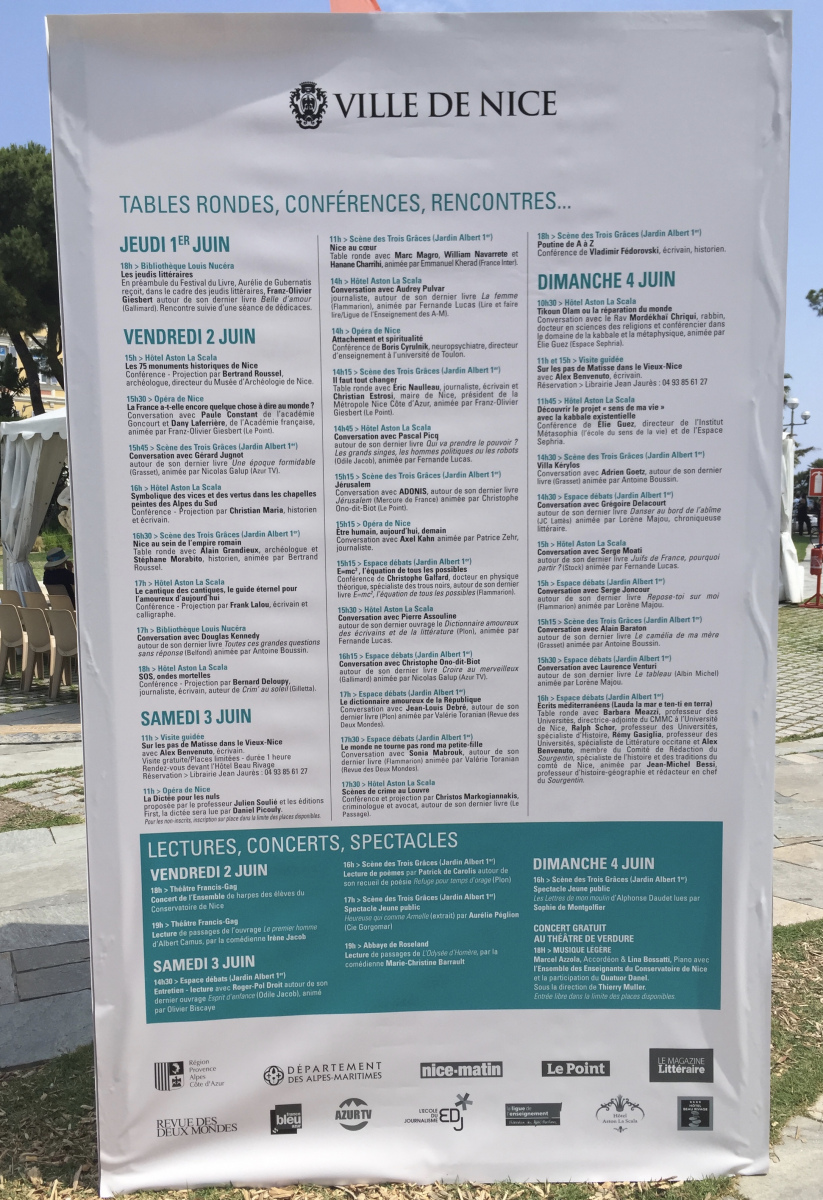 Ballade au festival du livre de Nice 2017