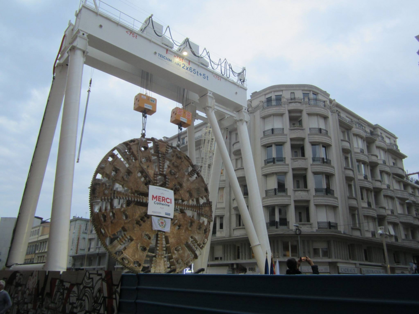Visite du chantier de la ligne 2 du  tramway de Nice