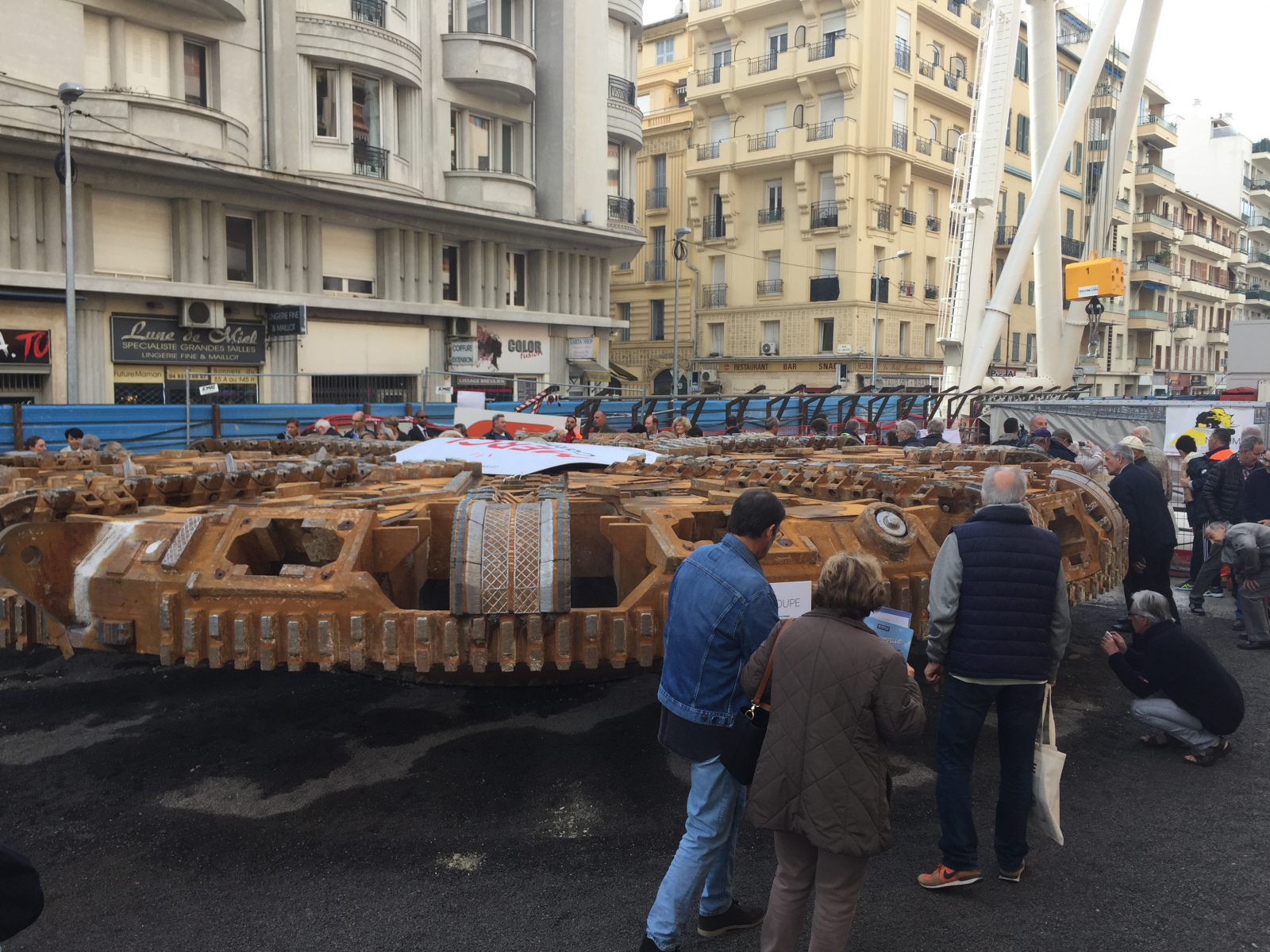 Visite du chantier de la ligne 2 du  tramway de Nice