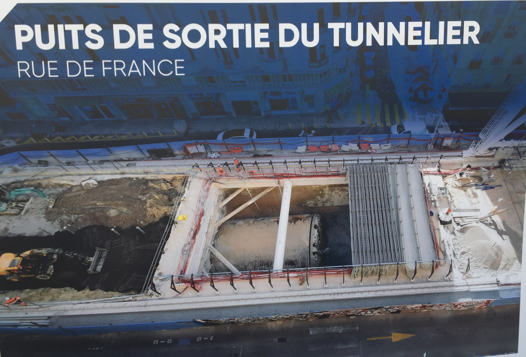 Visite du chantier de la ligne 2 du  tramway de Nice