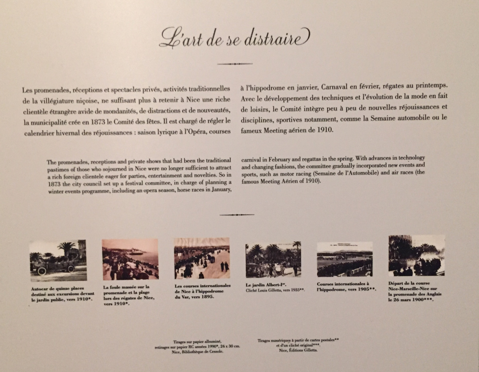 Exposition Jean Gilletta à Nice