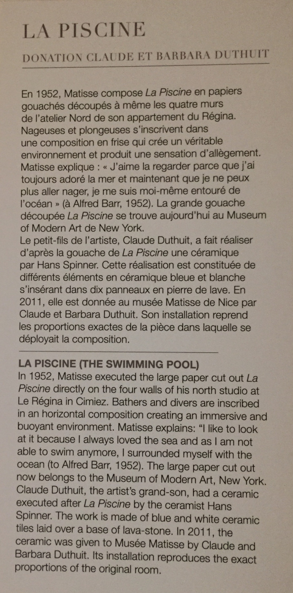 Visite du musée Matisse à Nice