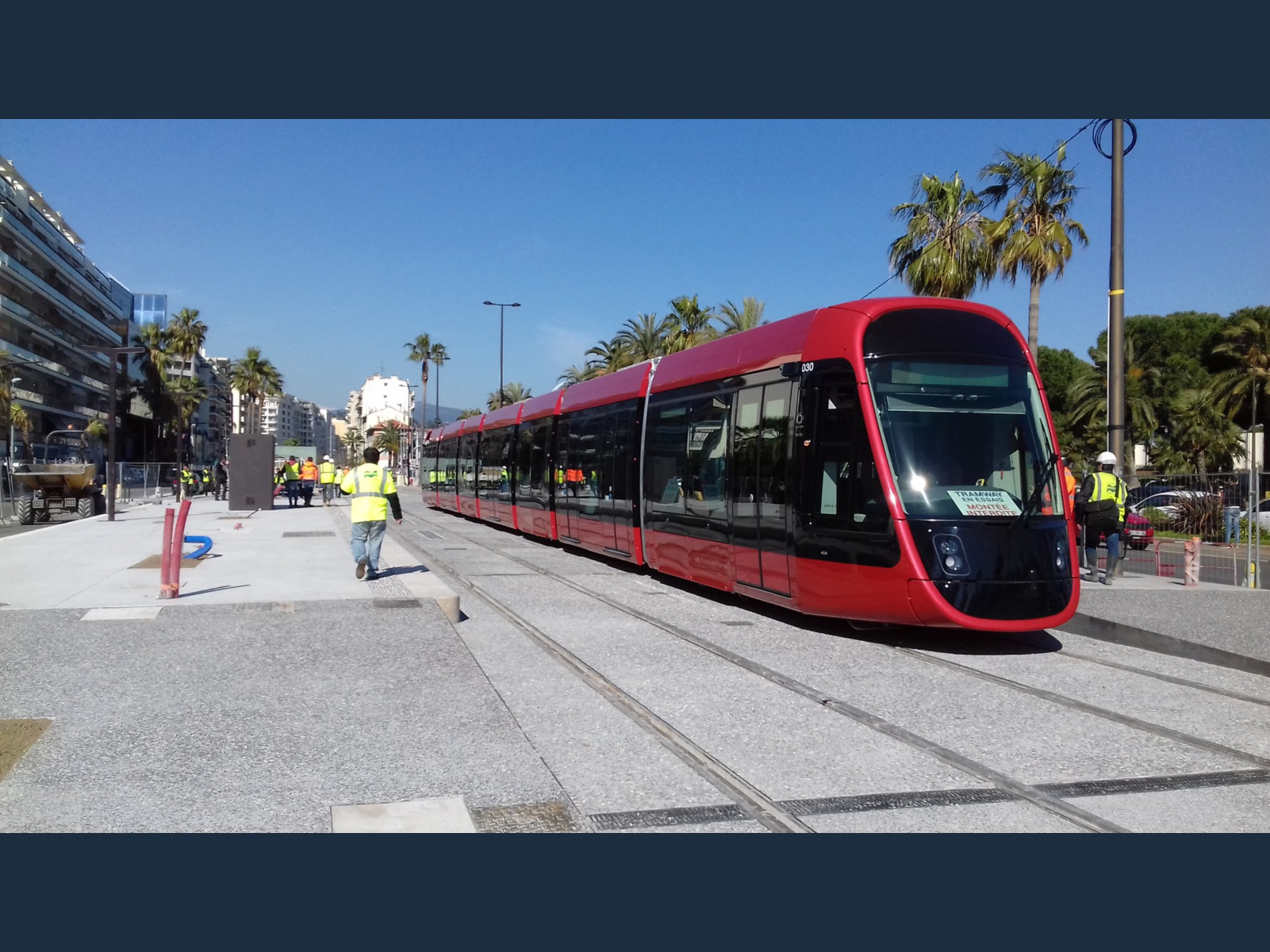 Essais de la ligne 2 du tramway de Nice