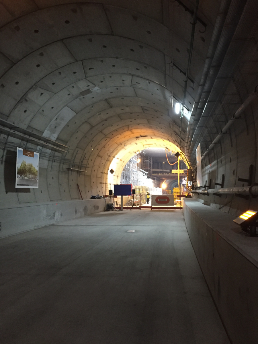 Visite du tunnel de la ligne 2 du tramway de Nice
