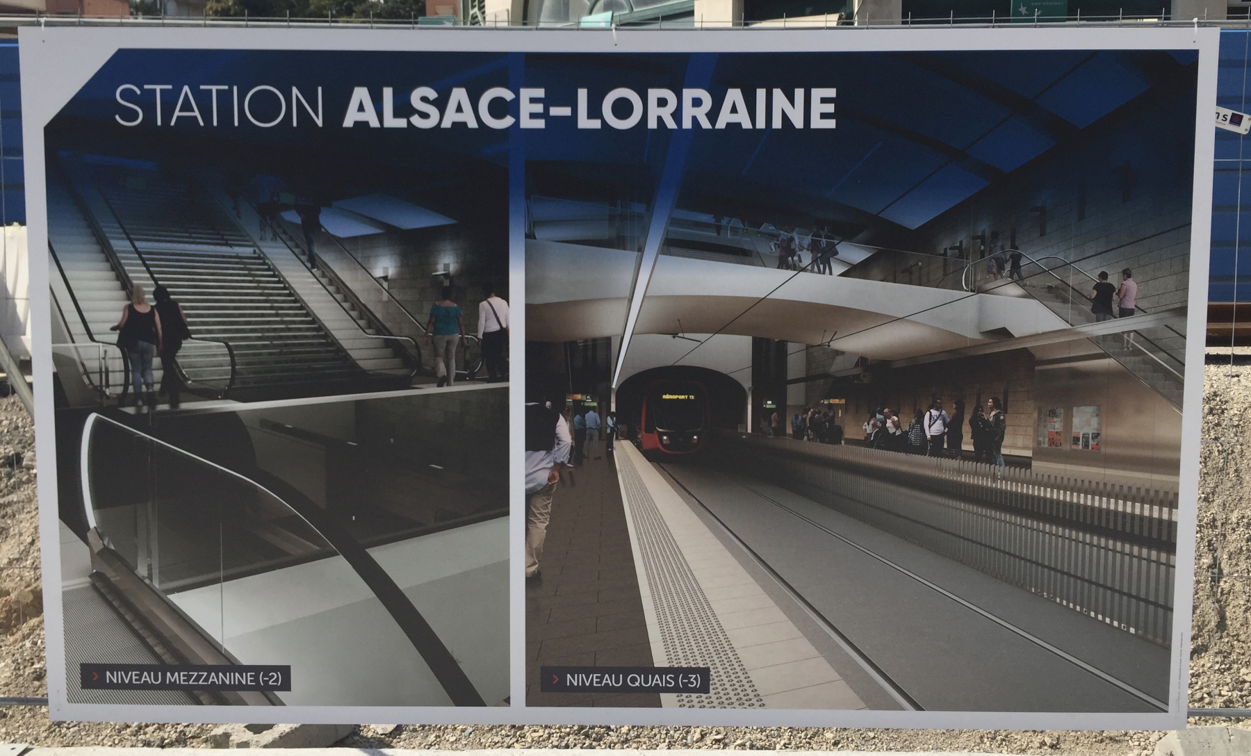 Visite du tunnel de la ligne 2 du tramway de Nice