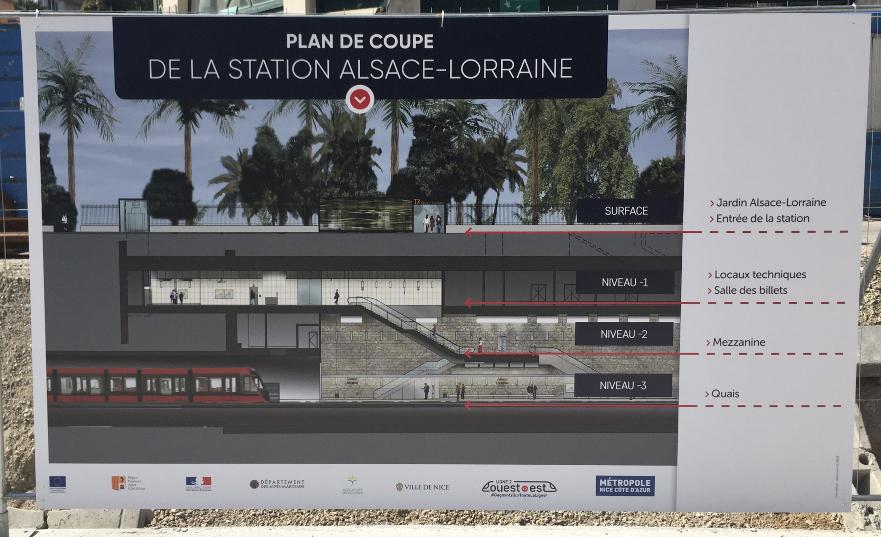 Visite du tunnel de la ligne 2 du tramway de Nice