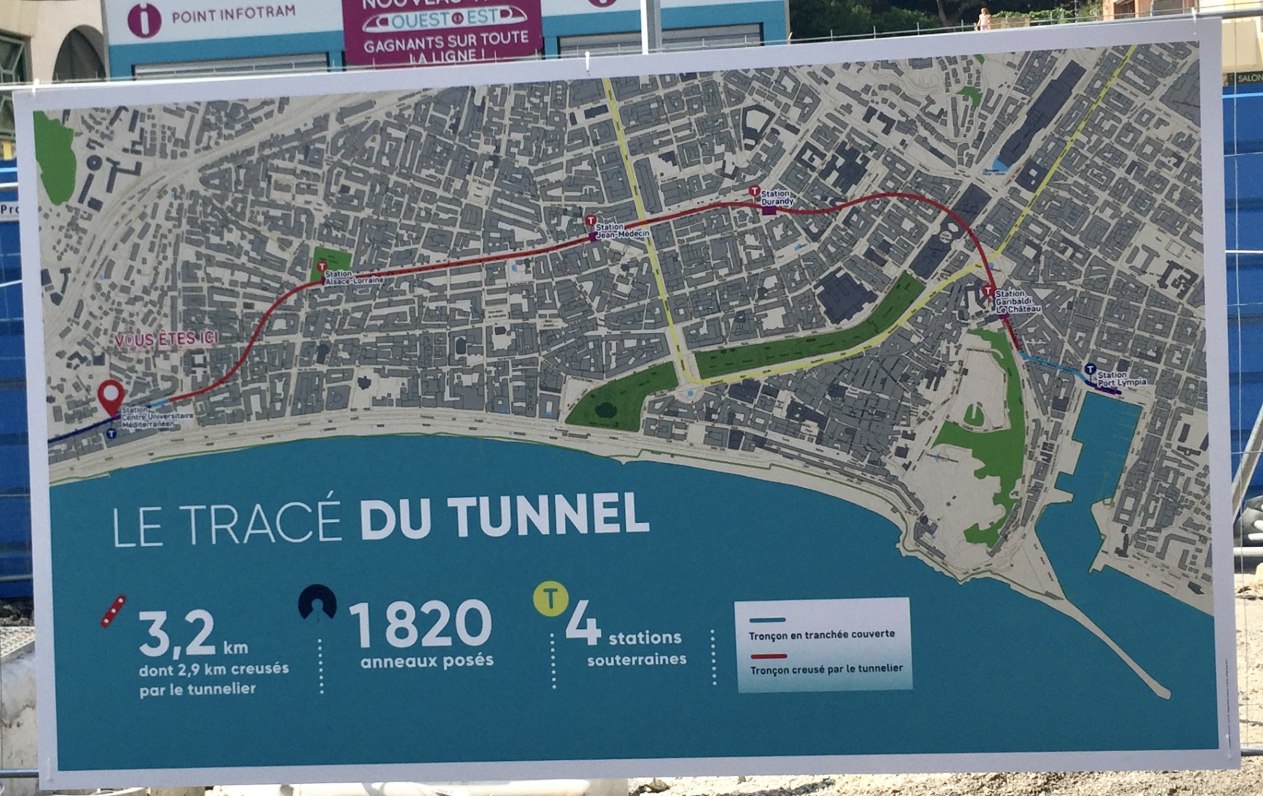 Visite du tunnel de la ligne 2 du tramway de Nice