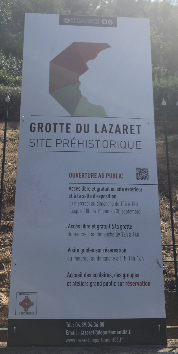 Visite de la grotte du Lazaret de Nice
