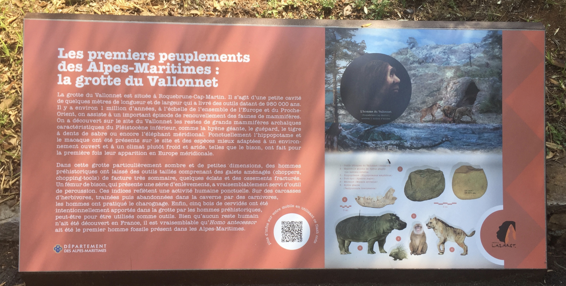 Visite de la grotte du Lazaret de Nice