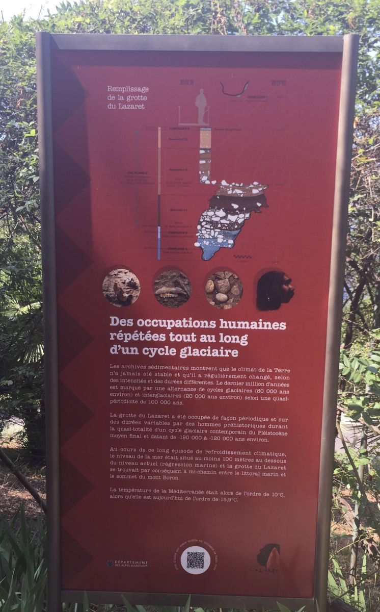 Visite de la grotte du Lazaret de Nice