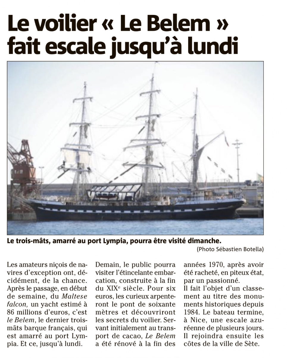 Visite du  Belem