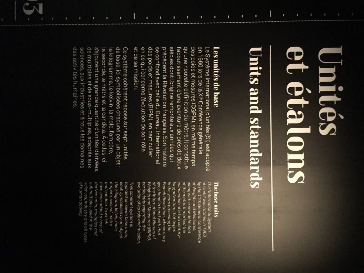 Visite de l’exposition « Sur mesure, les 7 unités du monde » au musée des Arts et Métiers