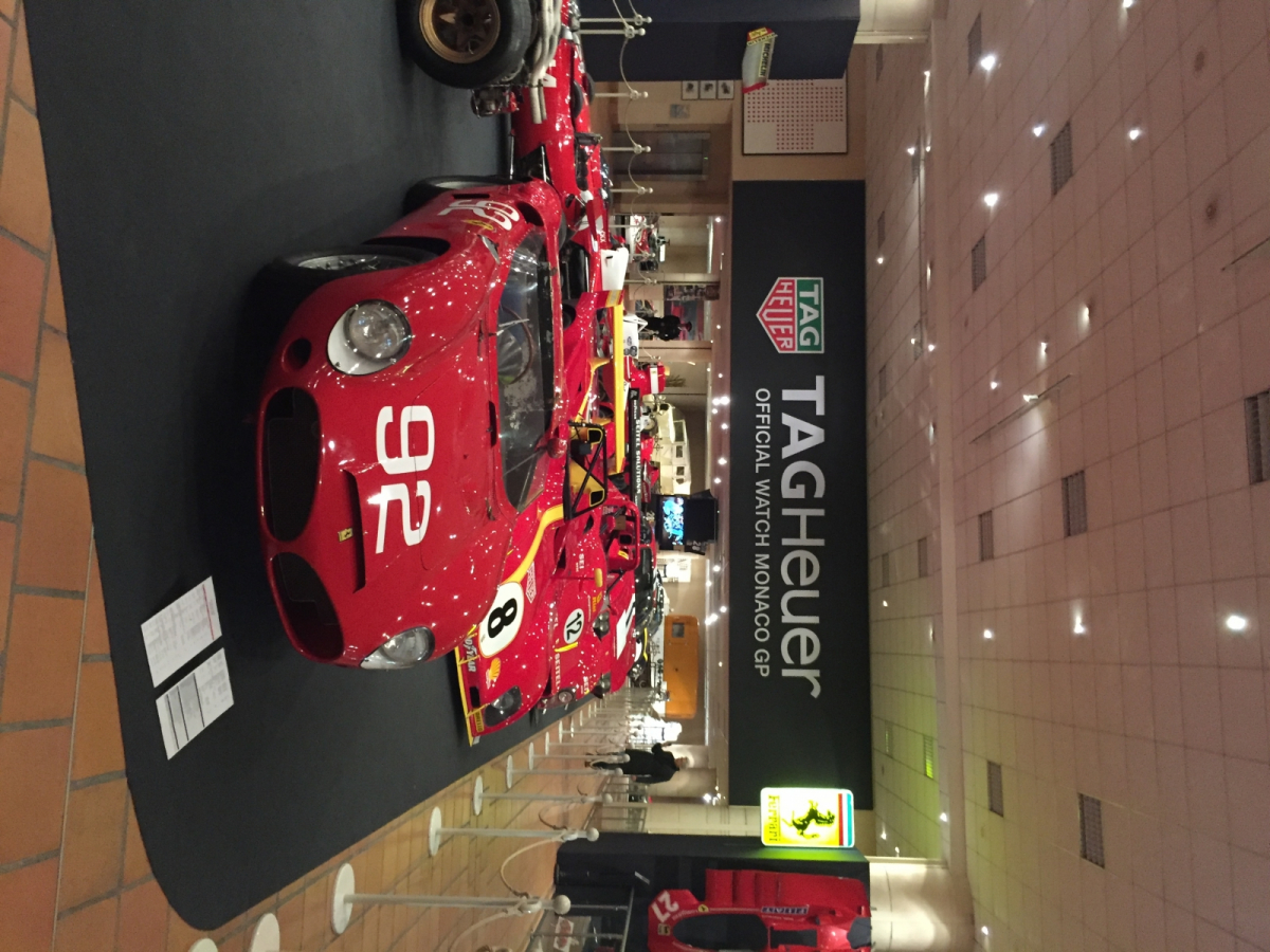 Visite de l'exposition Ferrari à Monaco.