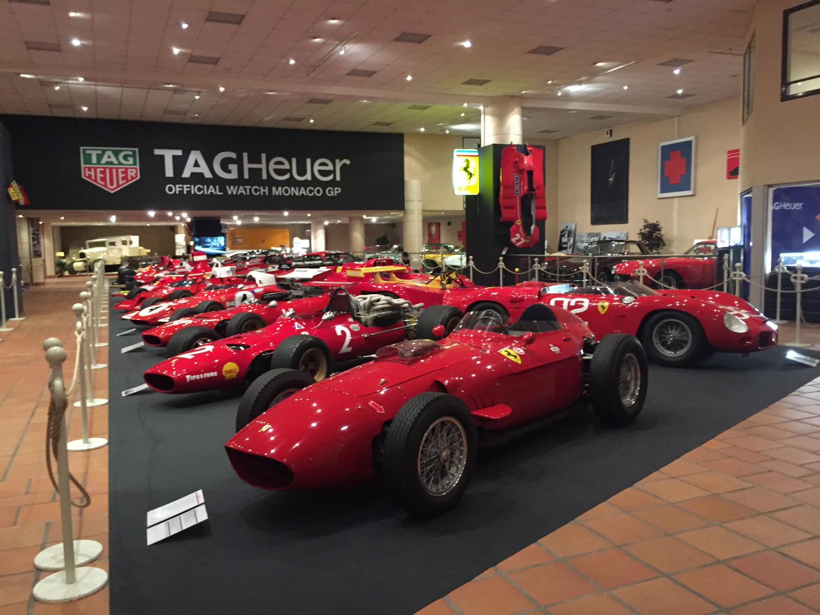 Visite de l'exposition Ferrari à Monaco.
