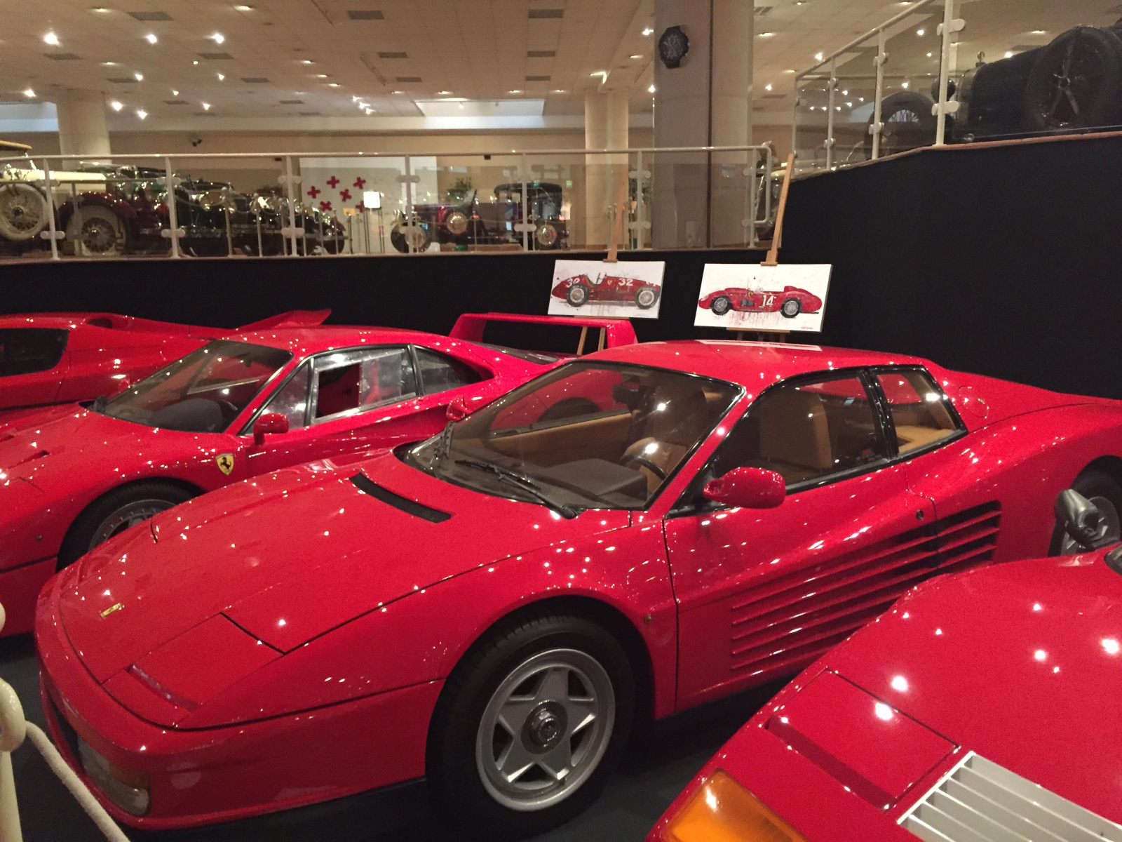 Visite de l'exposition Ferrari à Monaco.