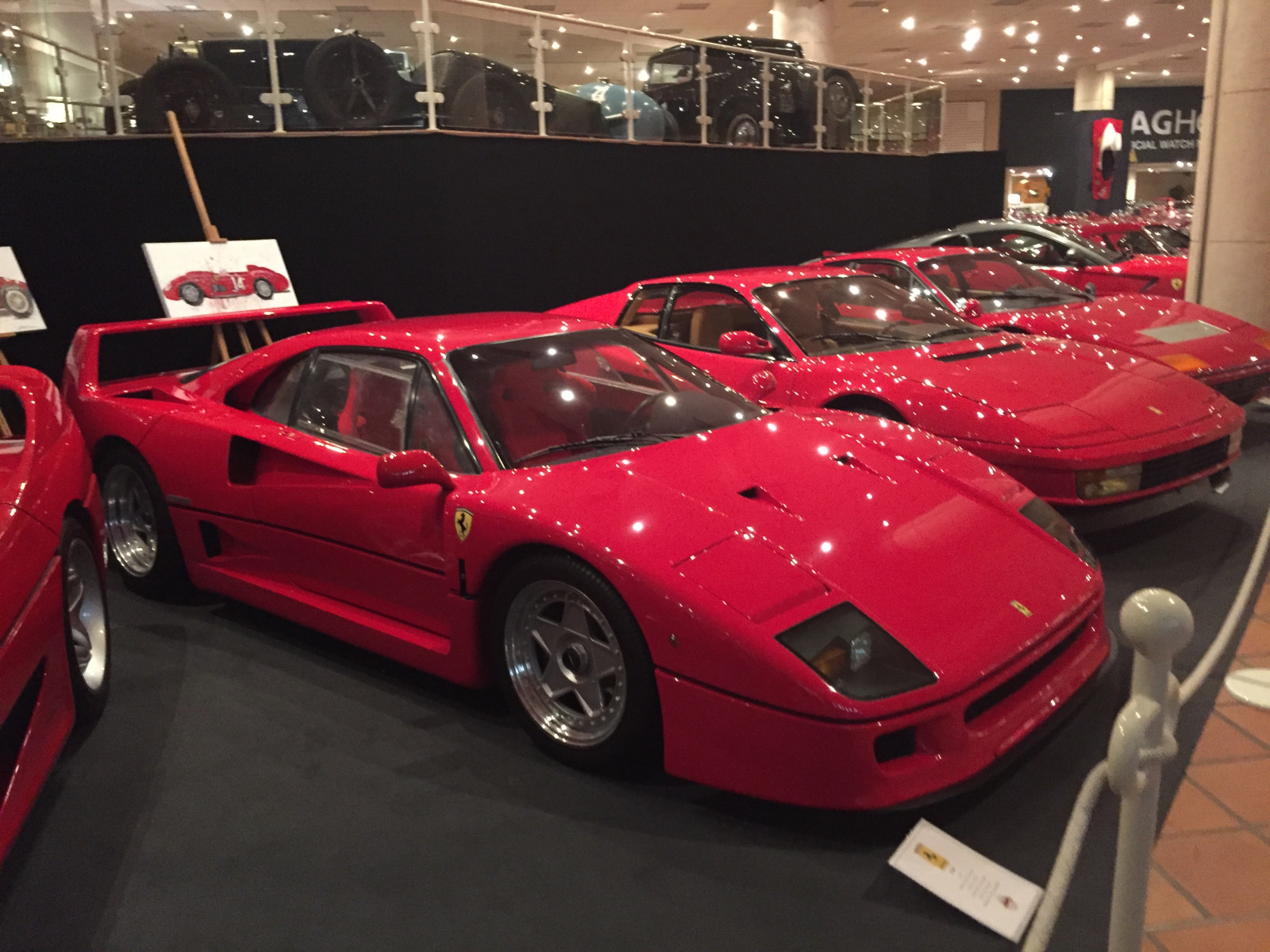 Visite de l'exposition Ferrari à Monaco.