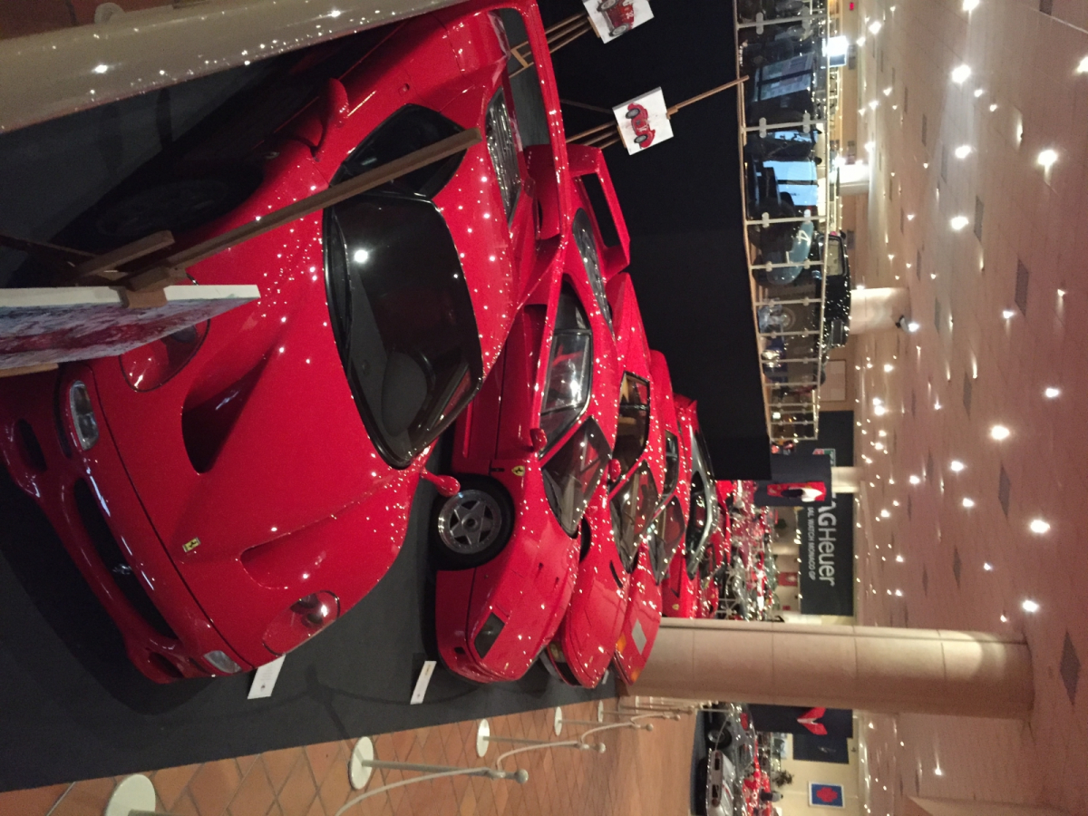 Visite de l'exposition Ferrari à Monaco.