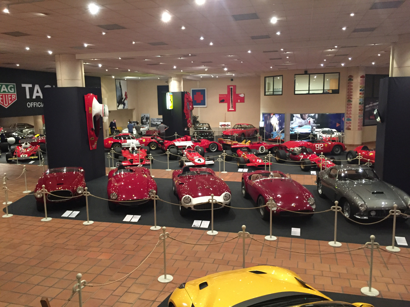 Visite de l'exposition Ferrari à Monaco.