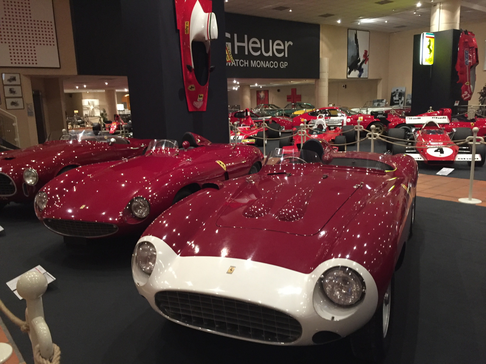 Visite de l'exposition Ferrari à Monaco.