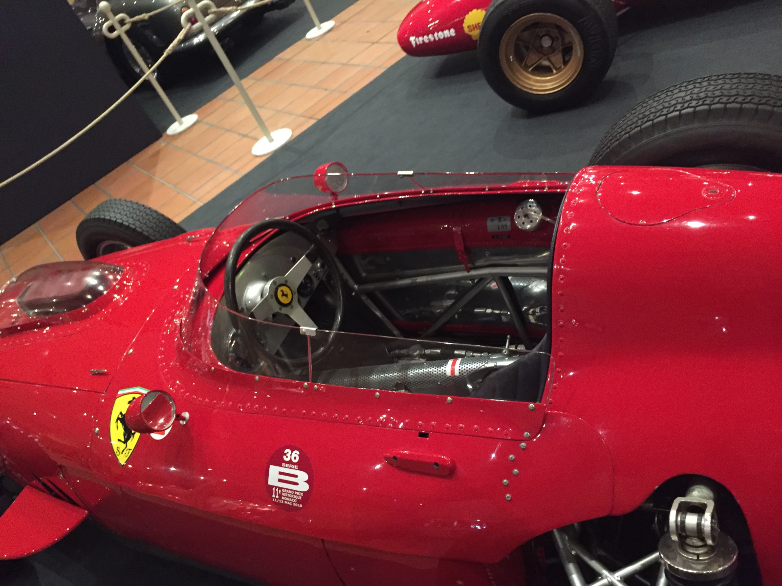 Visite de l'exposition Ferrari à Monaco.