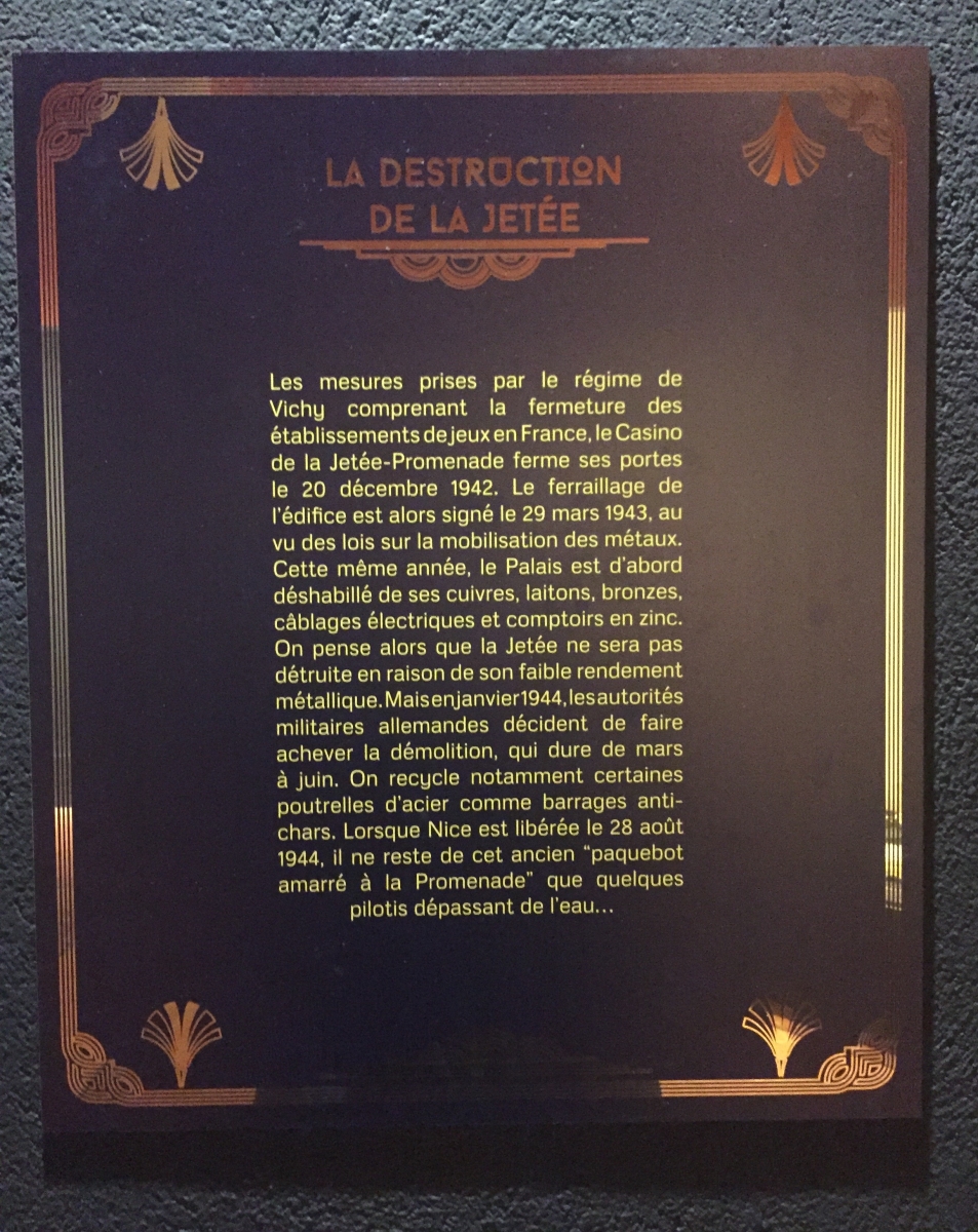 Visite de l'exposition sur le casino de la Jetée