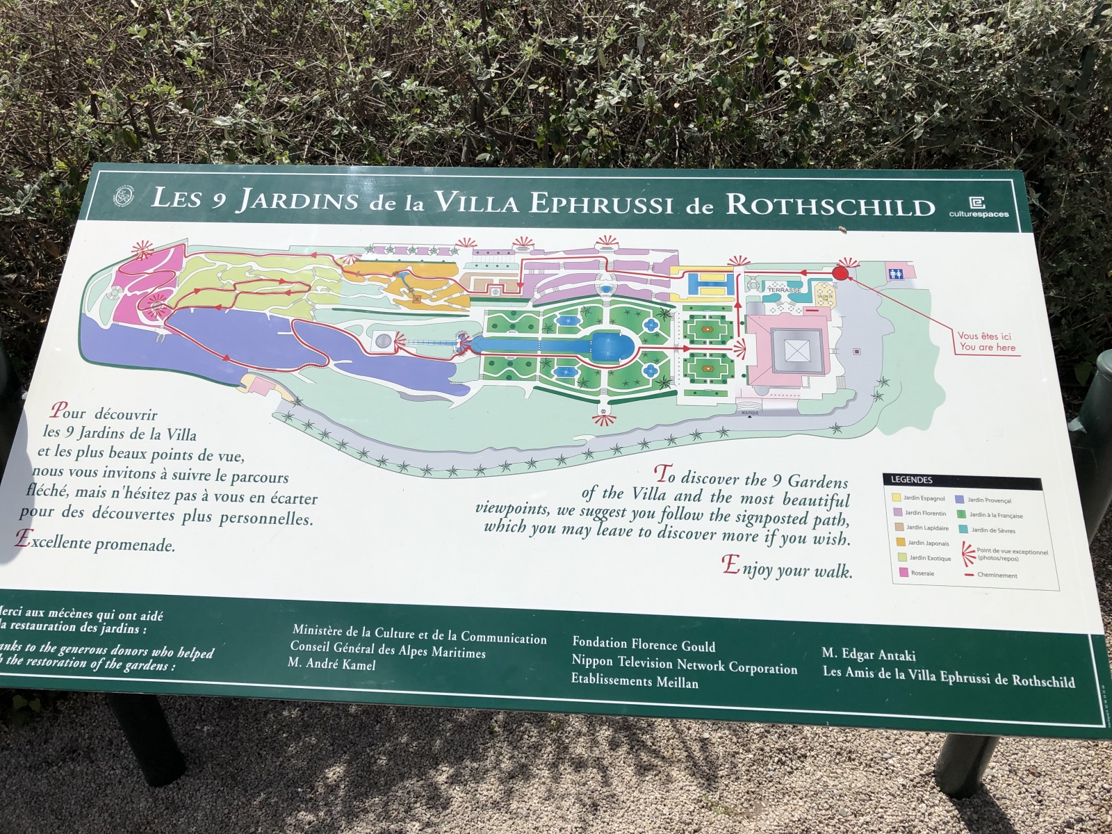 Visite de la villa Ephrussi de Rothschild