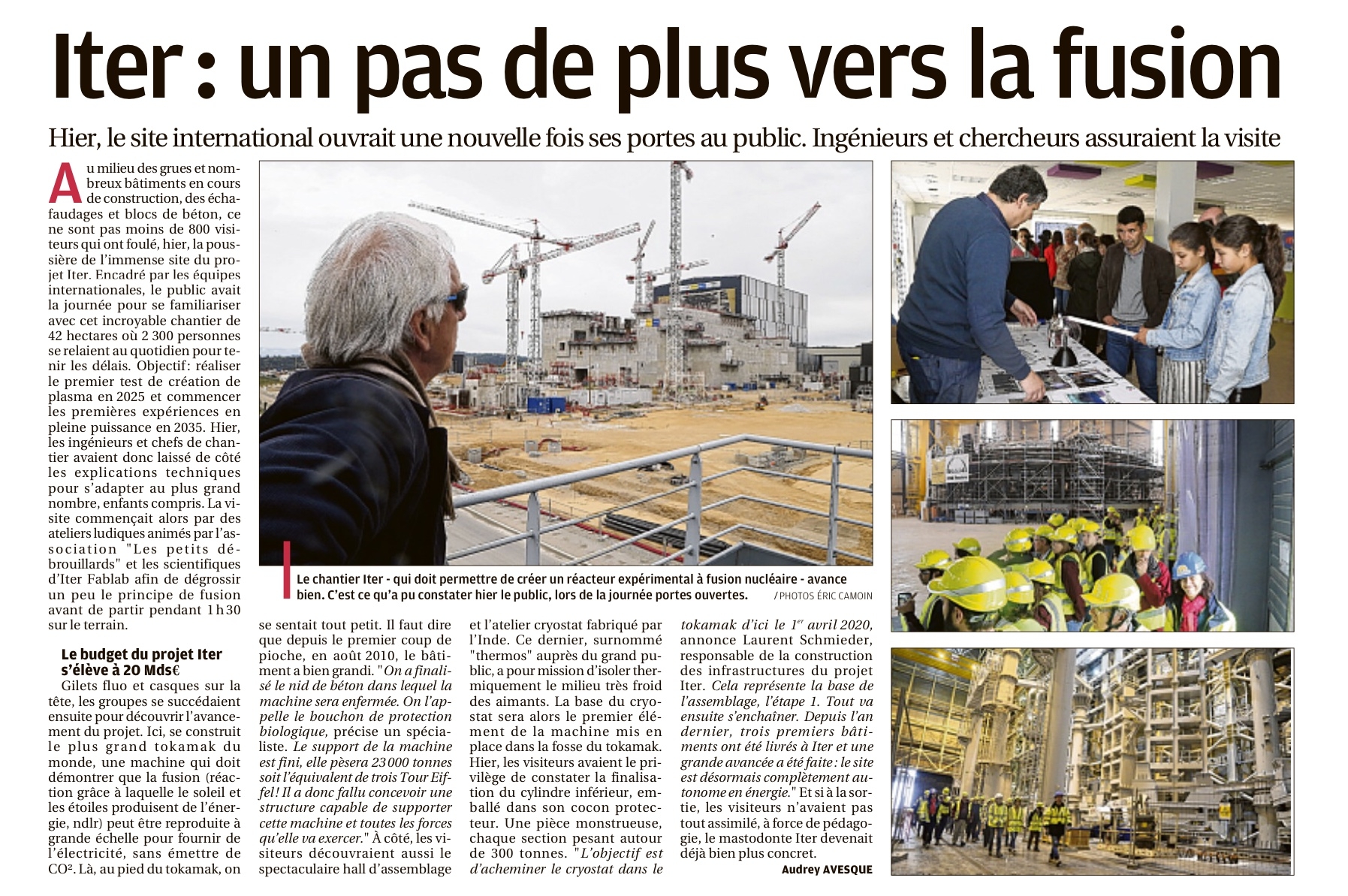 Visite d'ITER à Cadarache