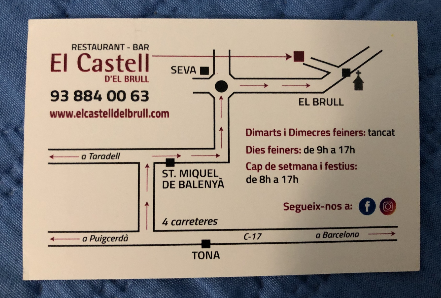 Restaurant El Castell d’El Brull