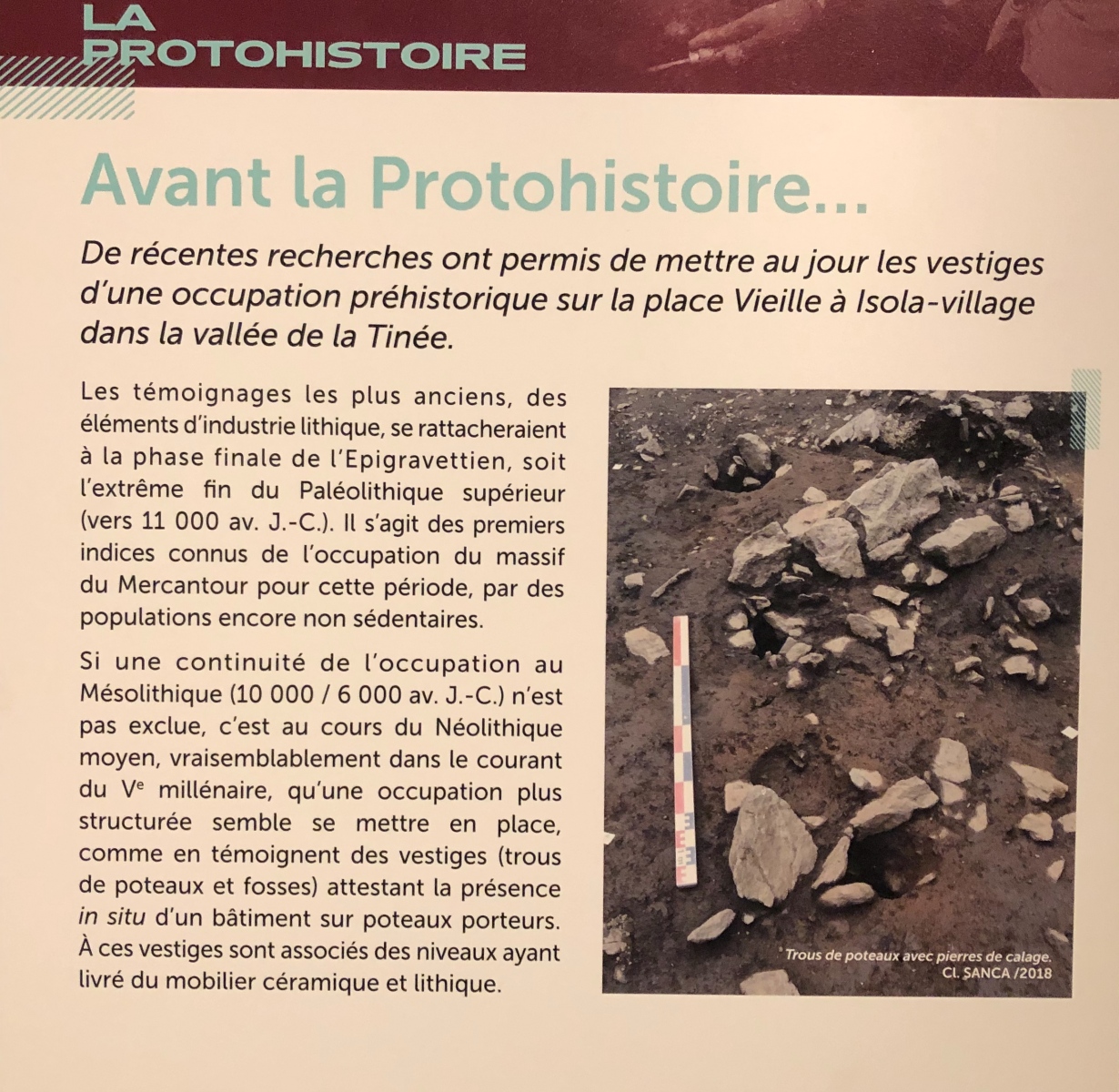 Visite de l'exposition « Entre monts et rivages. 10 ans d’archéologie à Nice et dans la Métropole »