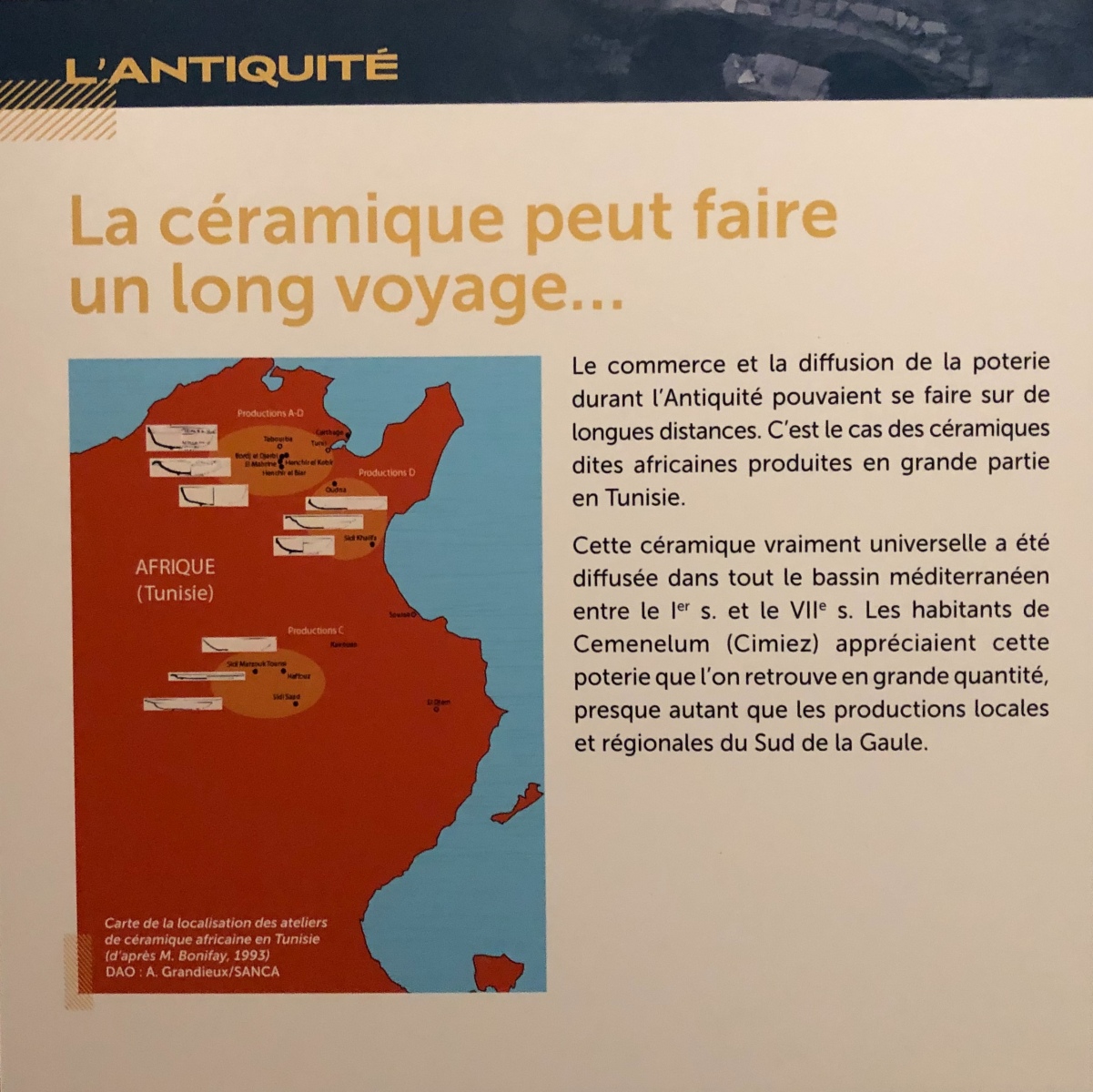 Visite de l'exposition « Entre monts et rivages. 10 ans d’archéologie à Nice et dans la Métropole »