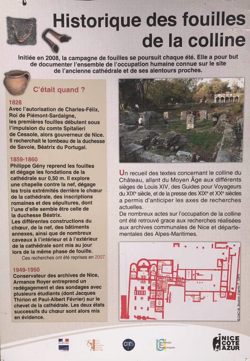 Visite guidée des fouilles archéologiques sur la colline du château de Nice