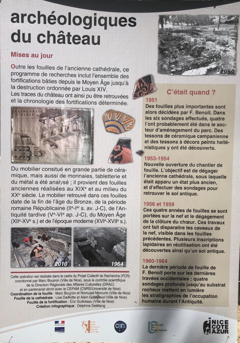 Visite guidée des fouilles archéologiques sur la colline du château de Nice
