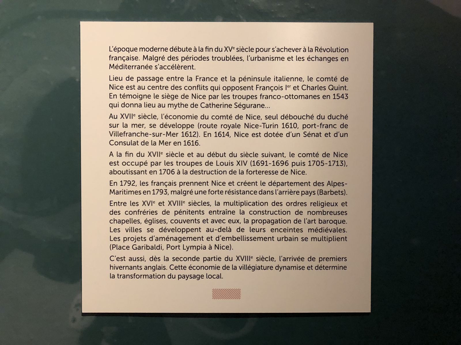 Visite de l'exposition « Entre monts et rivages. 10 ans d’archéologie à Nice et dans la Métropole »