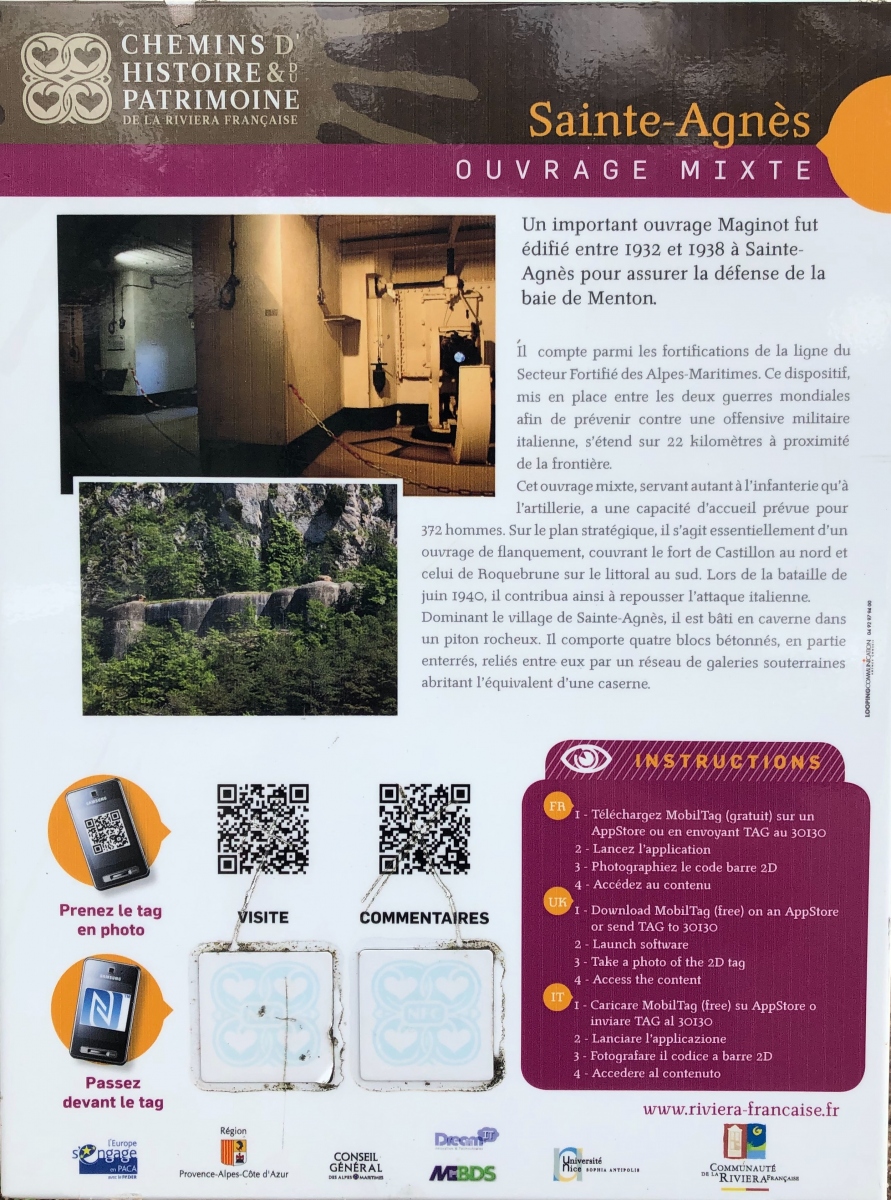 Visite du fort de Sainte Agnès