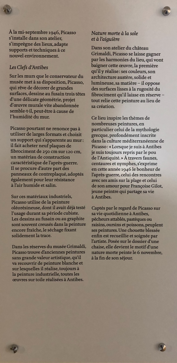 Visite du musée Picasso à Antibes
