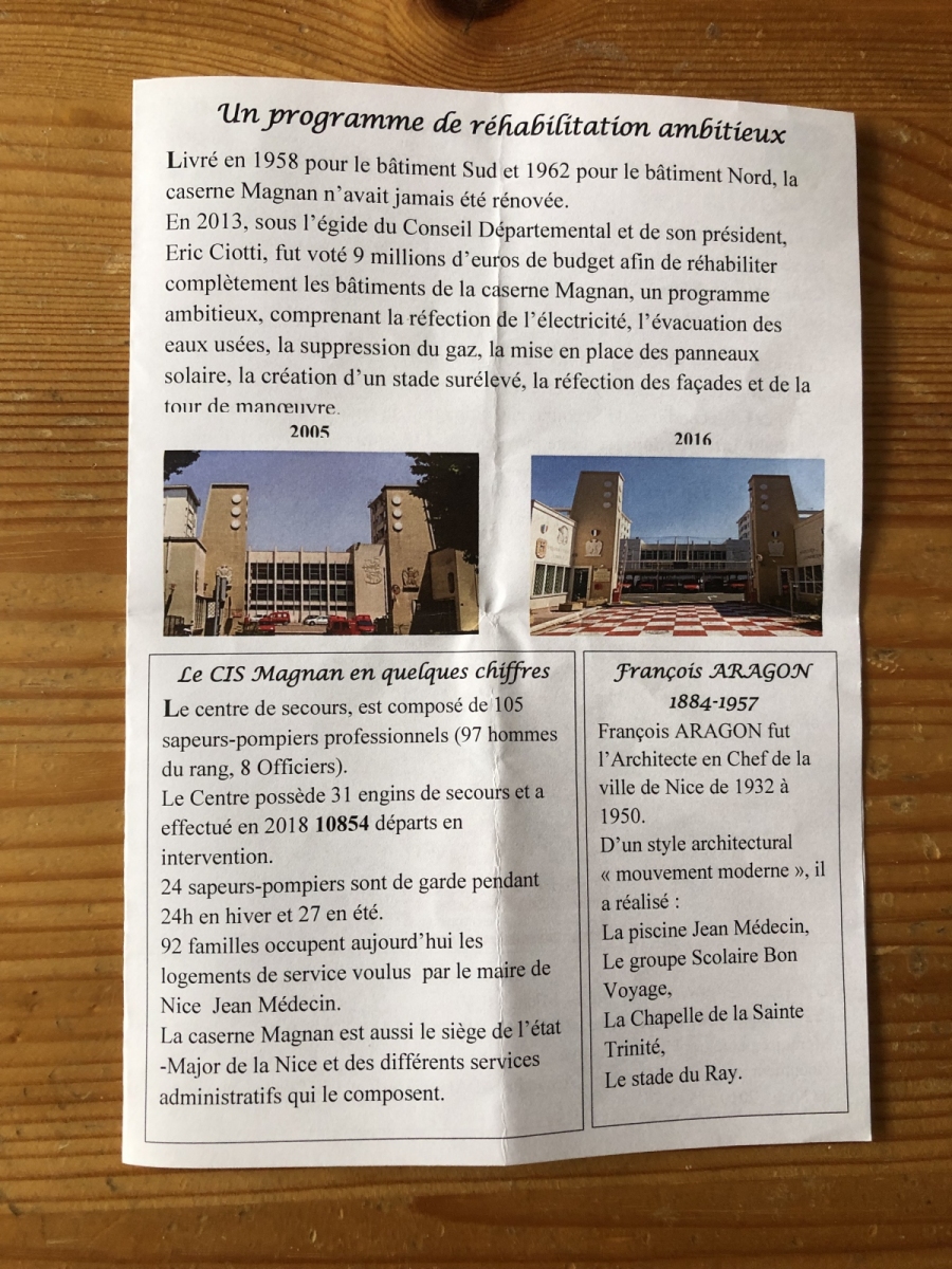 Visite de la caserne de pompiers de Magnan