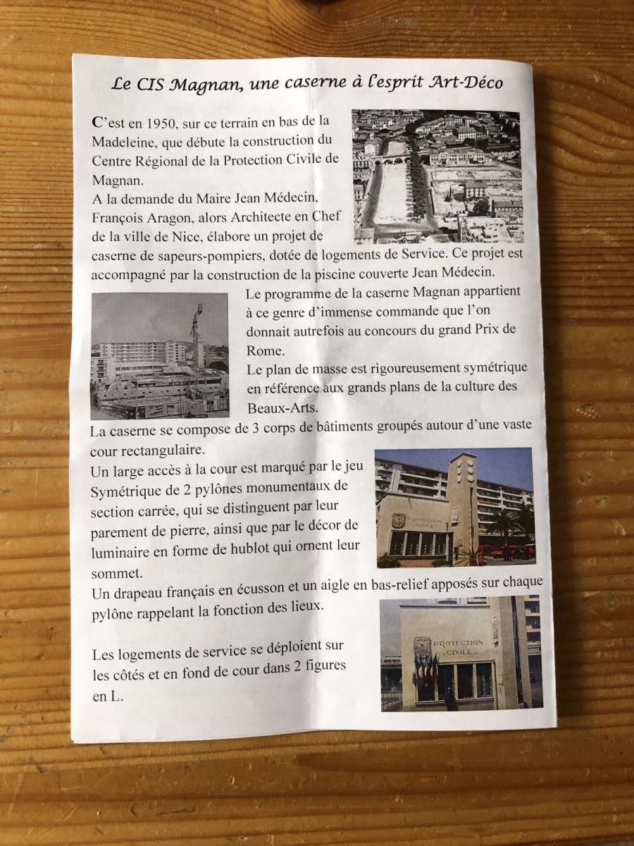 Visite de la caserne de pompiers de Magnan