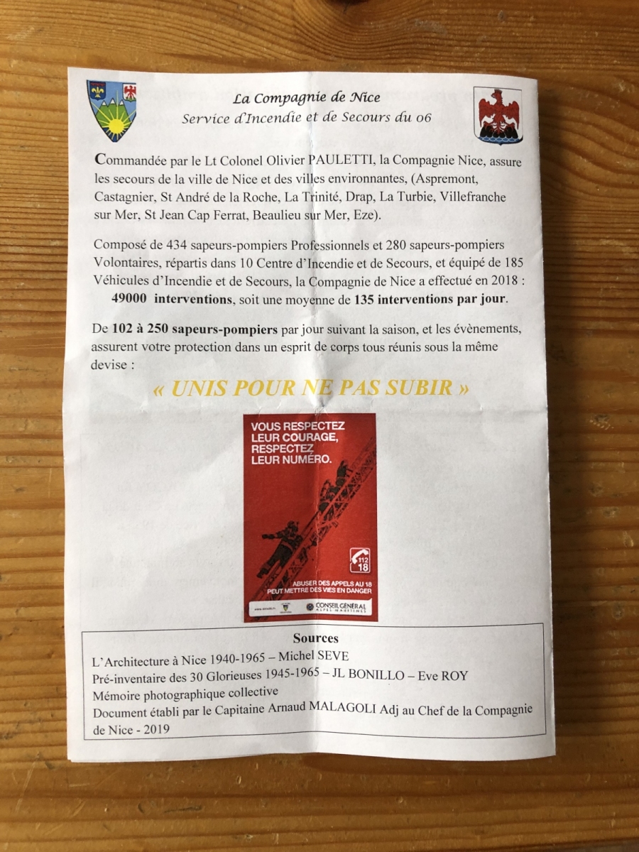 Visite de la caserne de pompiers de Magnan