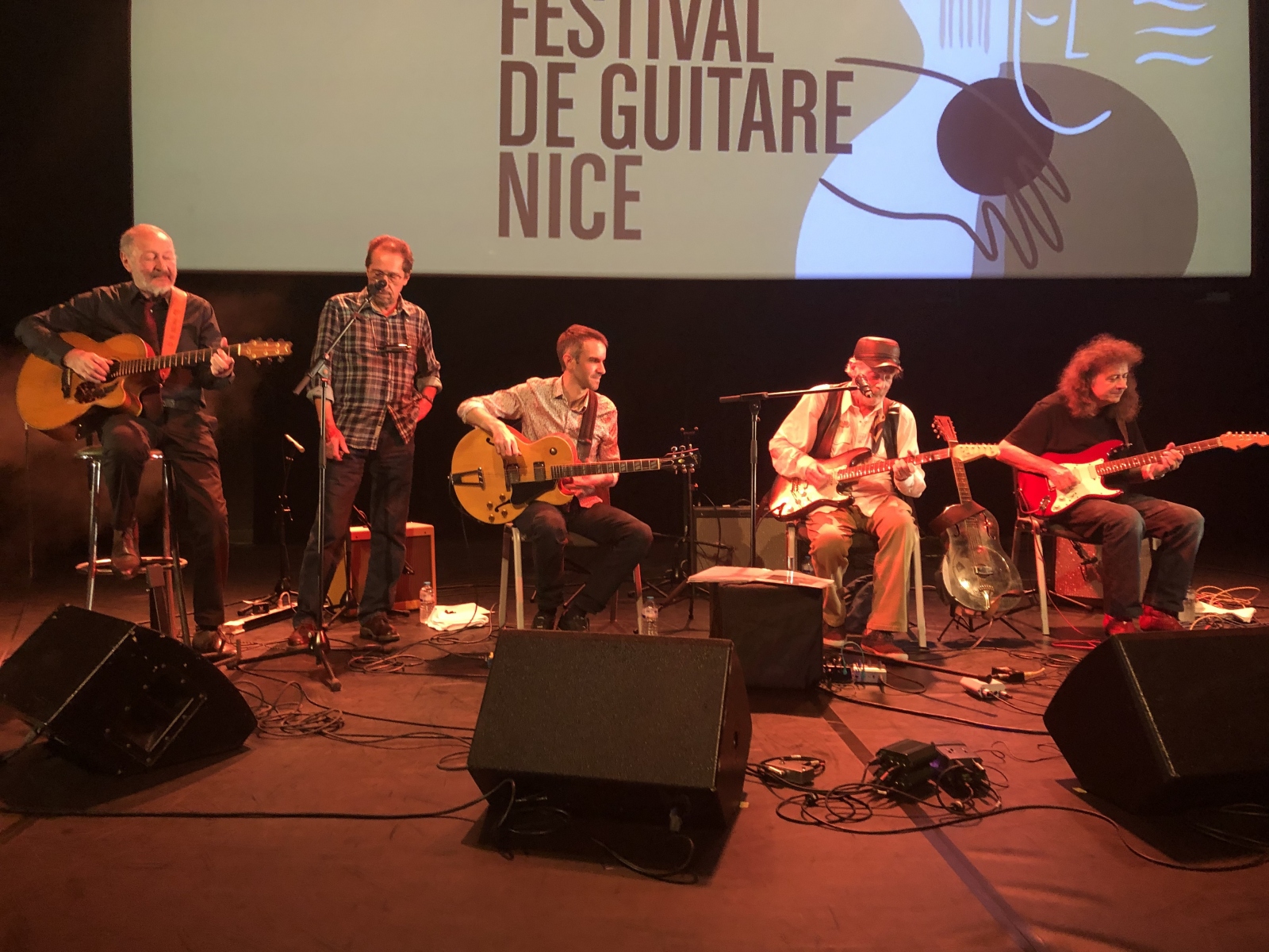 Deuxième soirée du festival de guitare de Nice avec Patrick Verbeke, Cisco Herzhaft et Chris Lancry.