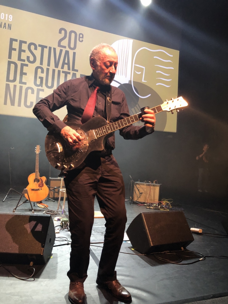 Deuxième soirée du festival de guitare de Nice avec Patrick Verbeke, Cisco Herzhaft et Chris Lancry.