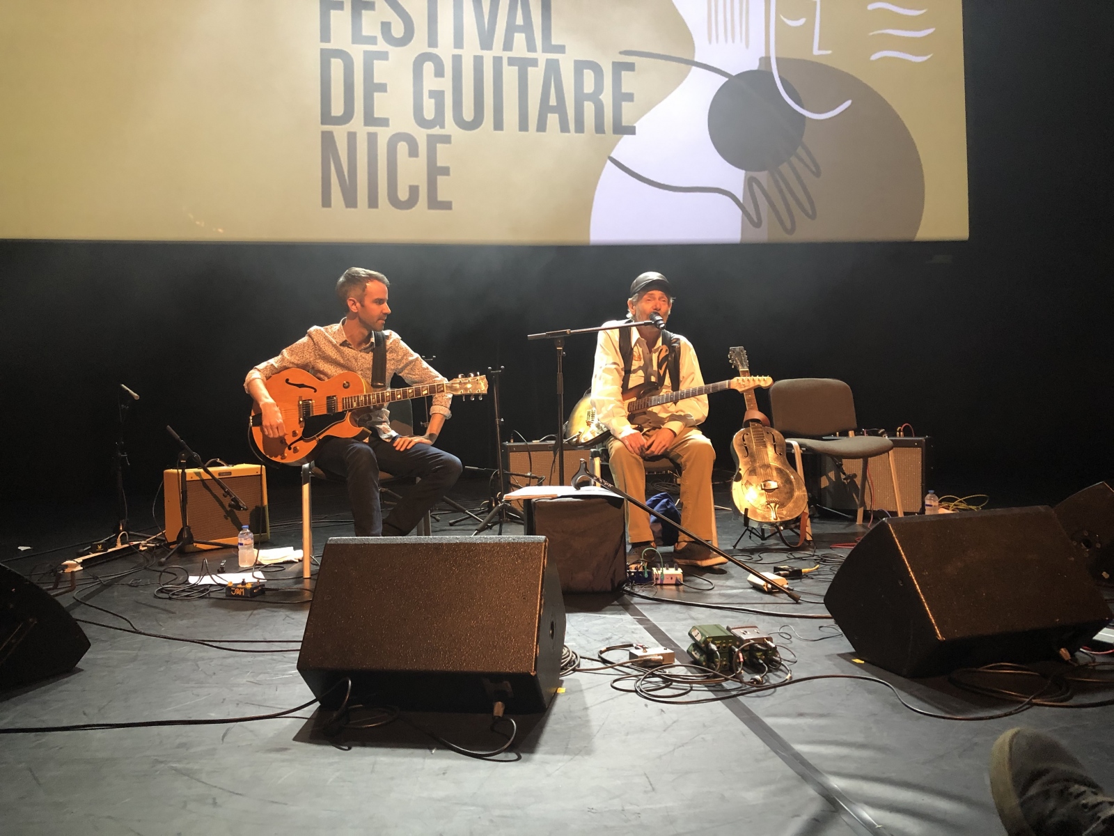 Deuxième soirée du festival de guitare de Nice avec Patrick Verbeke, Cisco Herzhaft et Chris Lancry.