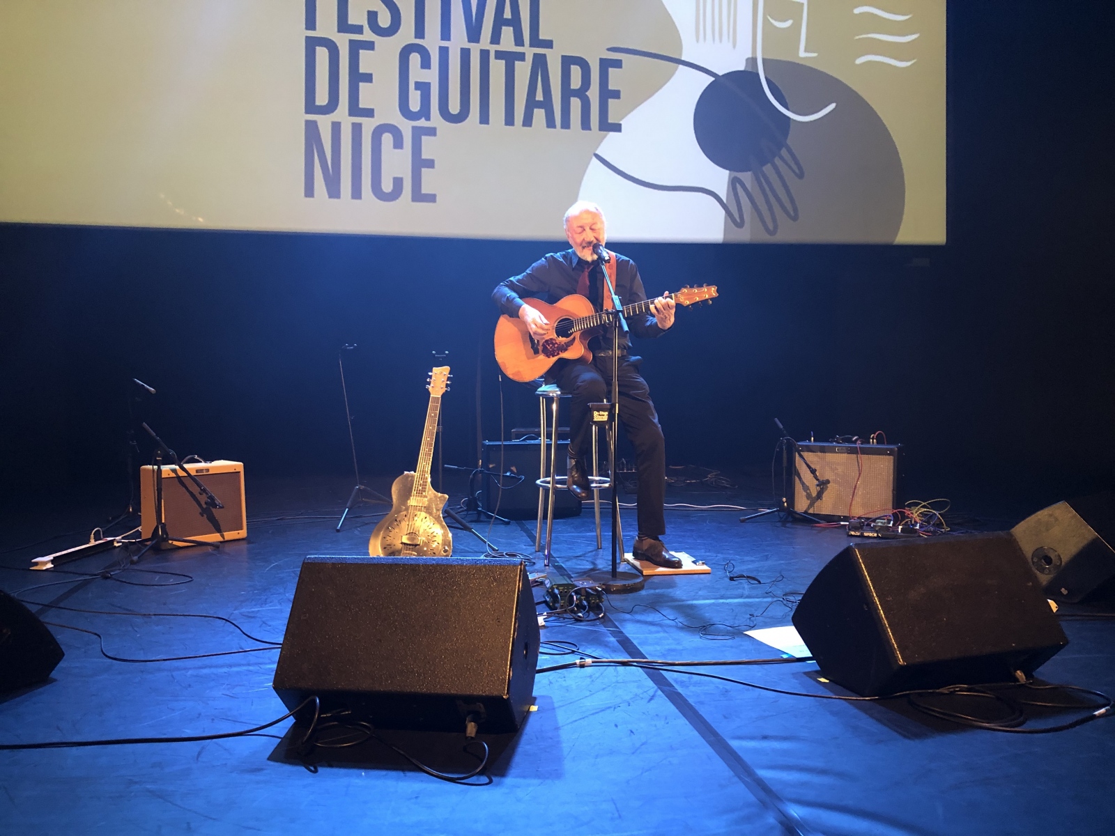 Deuxième soirée du festival de guitare de Nice avec Patrick Verbeke, Cisco Herzhaft et Chris Lancry.